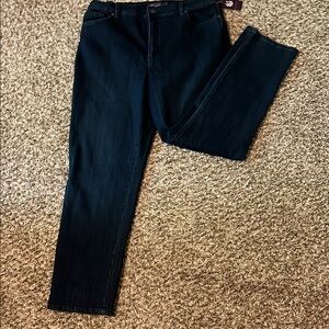 Gloria Vanderbilt Blue Straight Leg Jeans Classic Style